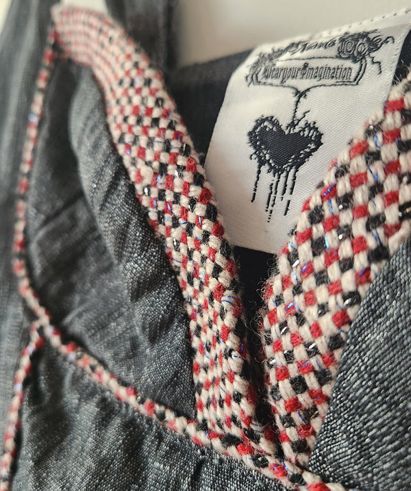 Nuvula Mini Dress with Lozenge Piping