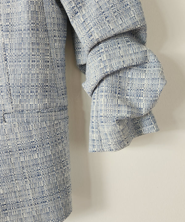 Light Blue 3/4 Sleeve Blazer with Sleeve Ruching. H&M. Size 6.