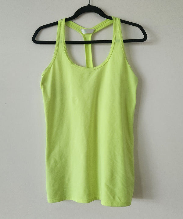 Neon Yellow The North Face Tank Top. Size Large.