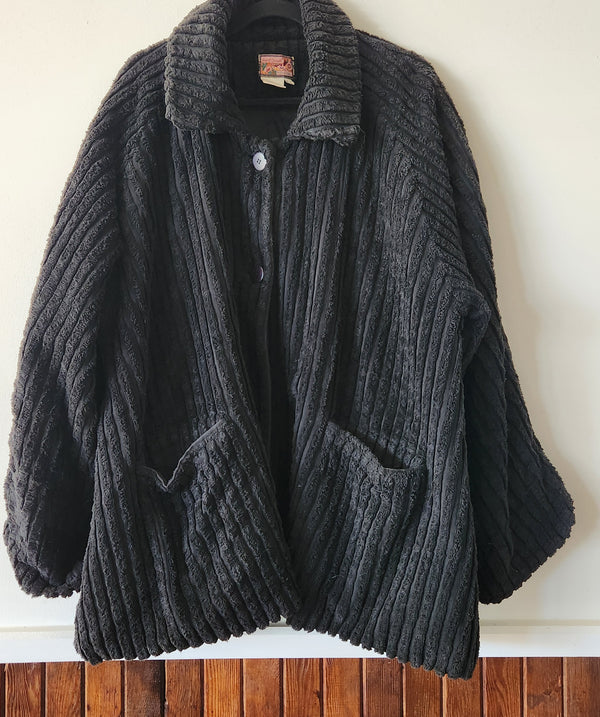 Oversized Ribbed Sweater with Buttons. Size small but made extra large.