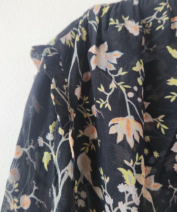 Sheer Floral Part Two Dress. Size 38.