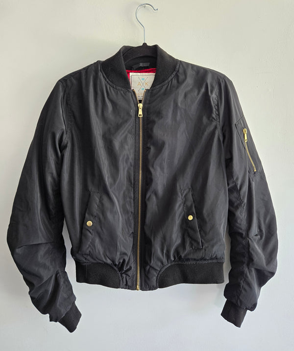 Angel Kiss Bomber Jacket with Ruching. Medium.