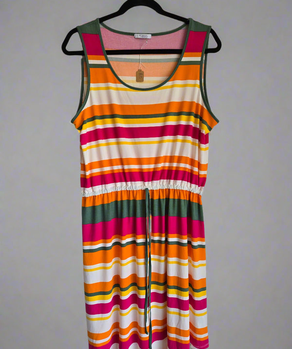 Striped Sleeveless Studio 1886 Dress. Size XL-XXL