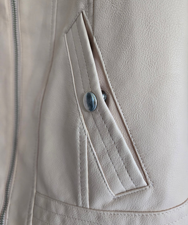 Pink NWT Vero Moda Vinlotus Faux Leather Jacket. Size M.