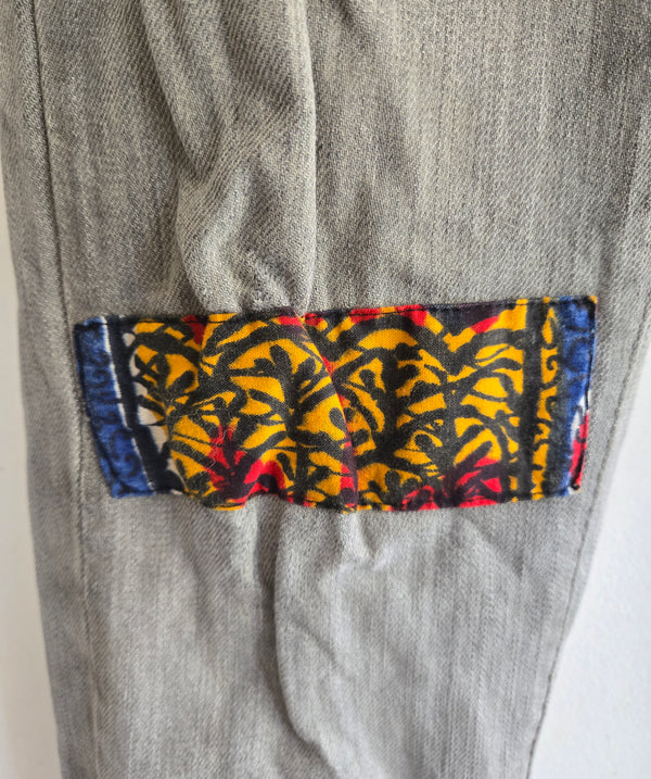 Skinny Grey 511 Levi's with Patches. 30 32