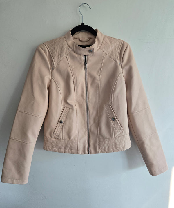 Pink NWT Vero Moda Vinlotus Faux Leather Jacket. Size M.